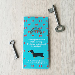 Dachshund Metal Keyring