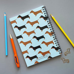 Dachshunds A5 wire bound notebook