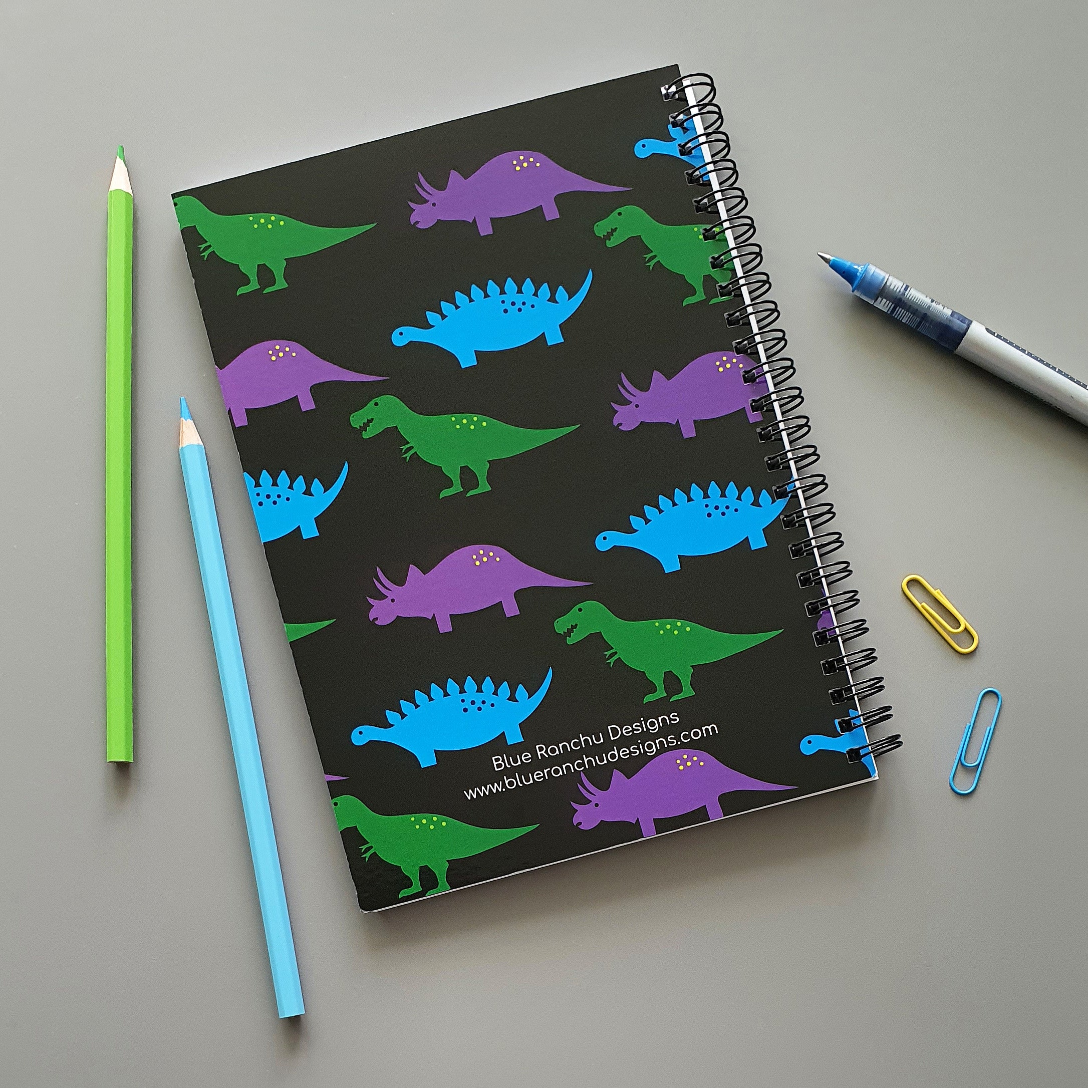 Dinosaurs A5 wire bound notebook