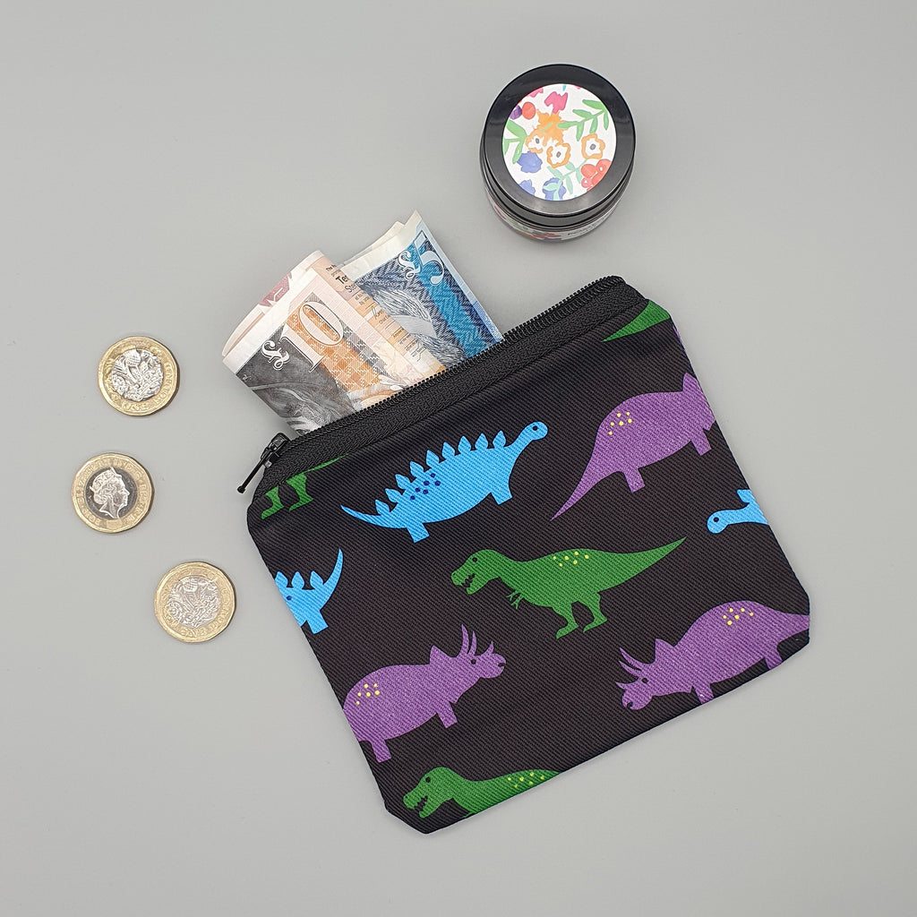 Dinosaurs fabric purse