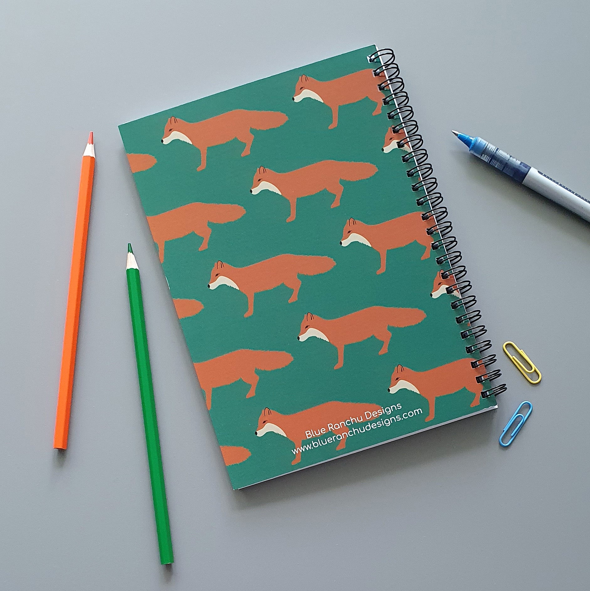 Red Fox A5 wirebound notebook