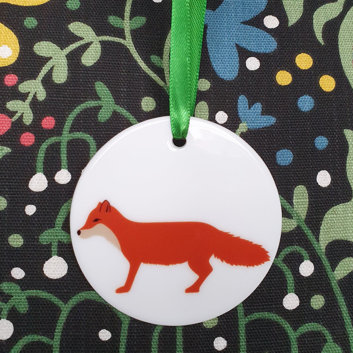 Fox ceramic hanging decoration