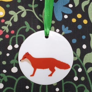 Fox ceramic hanging decoration