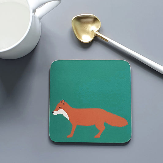 Fox Tea Coaster Beautiful Fox themed homewares and gifts. Blue Ranchu Designs