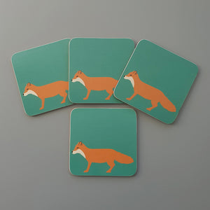 Set of 4 Fox Coasters