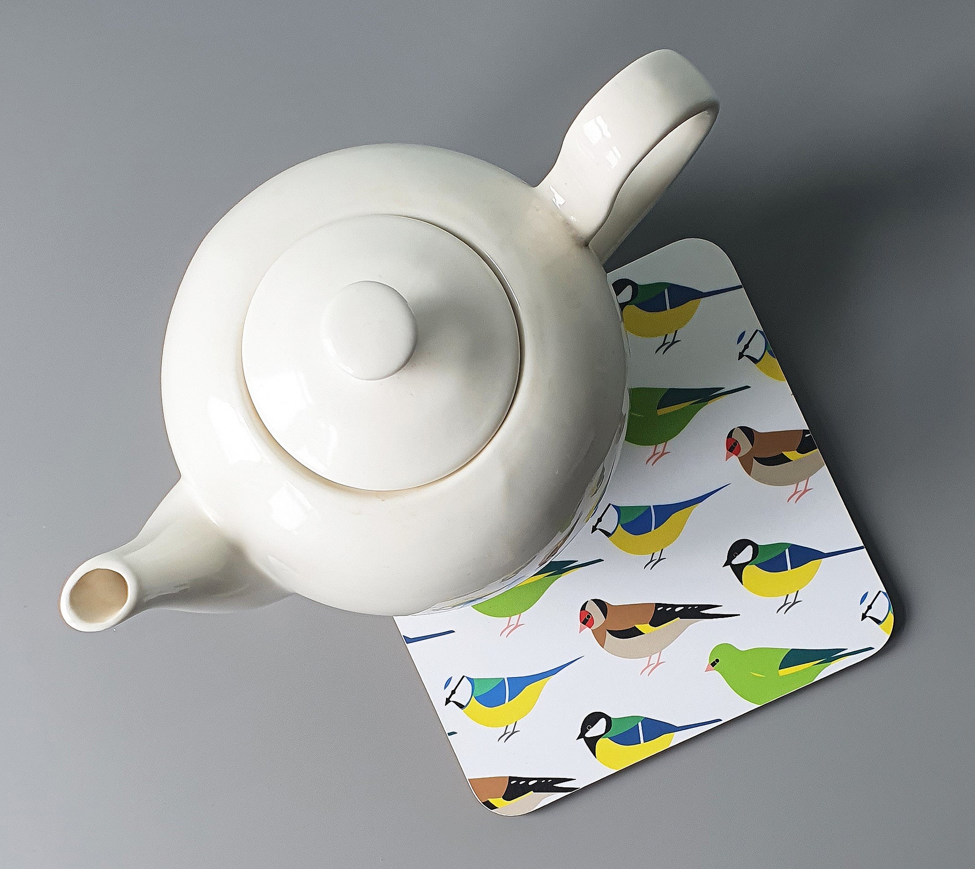 Garden Birds Trivet/Pot Stand with teapot