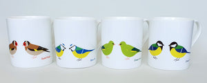 Set of 4 Garden Birds mugs