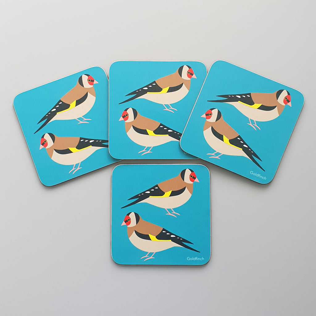 Set of 4 Goldfinch Coasters