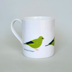 Greenfinch bone china mug