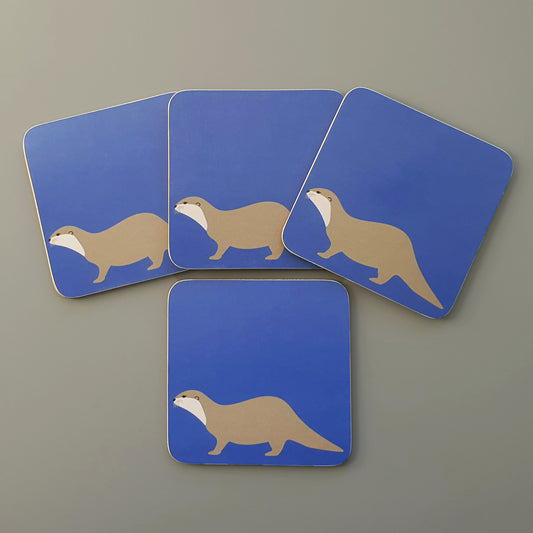 Set of 4 Otter coasters