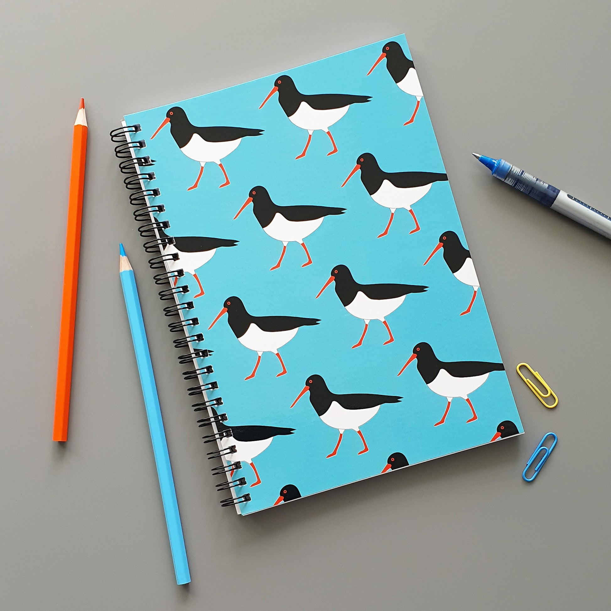 Oystercatcher A5 wire bound notebook