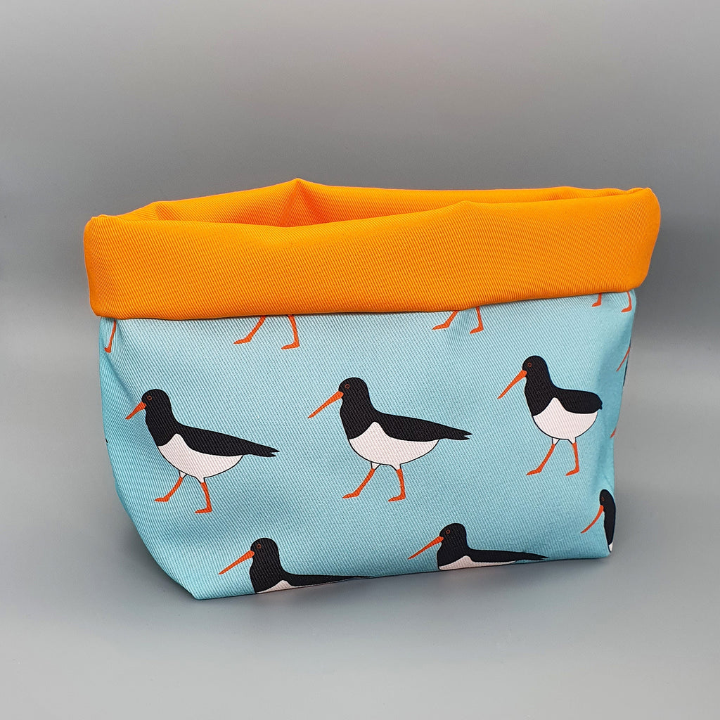 Oystercatcher fabric storage basket