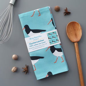 Oystercatcher Tea Towel folded