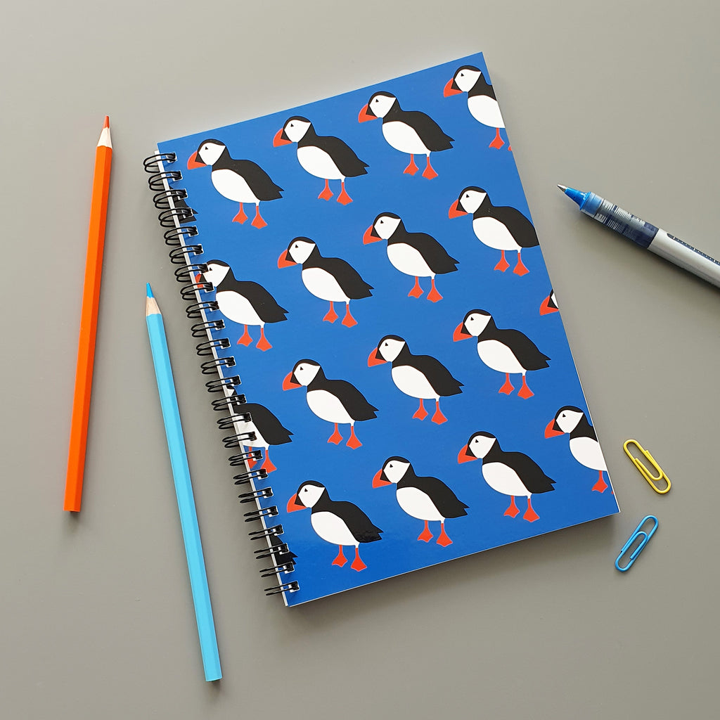 Puffin A5 Wire Bound Notebook