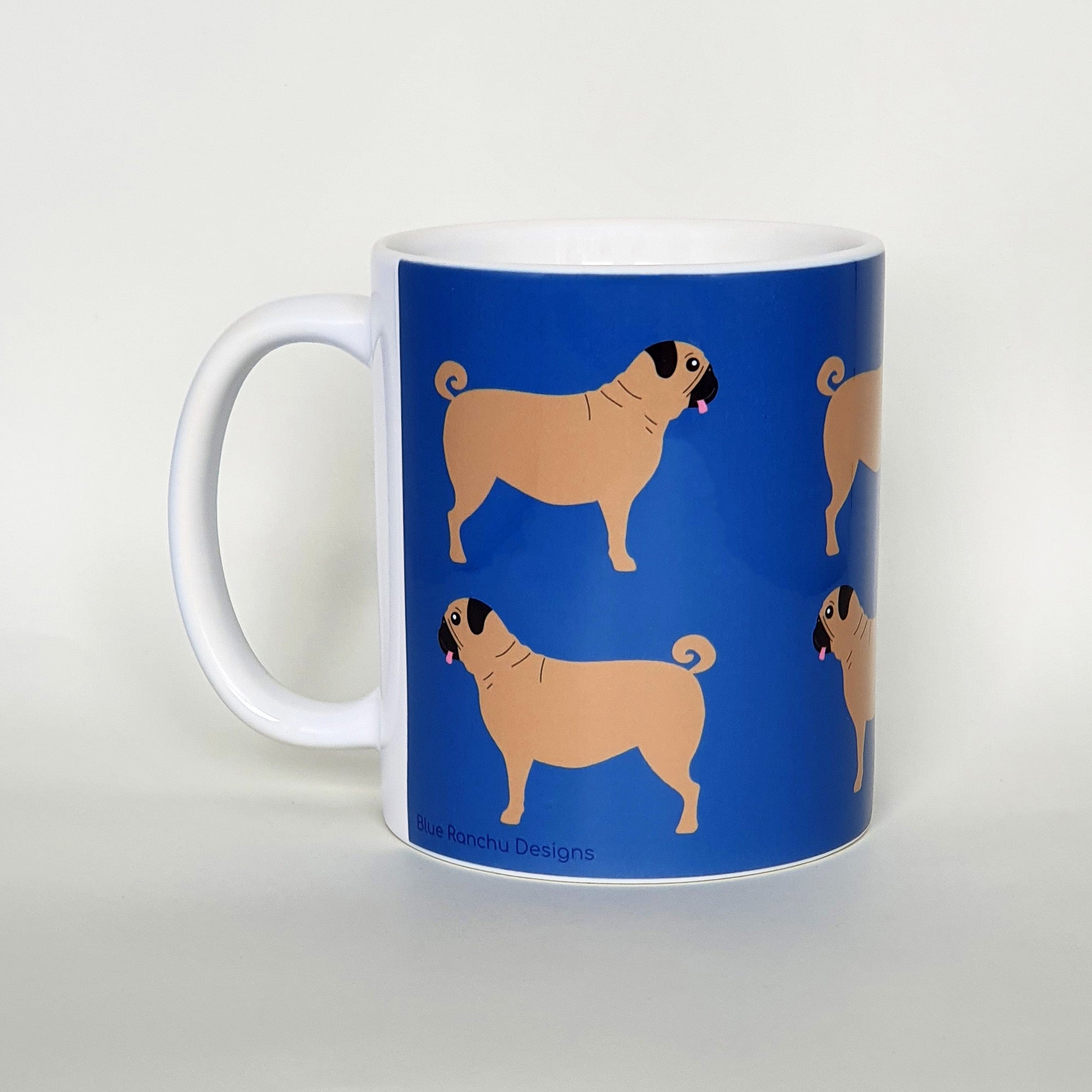 Pug earthenware mug
