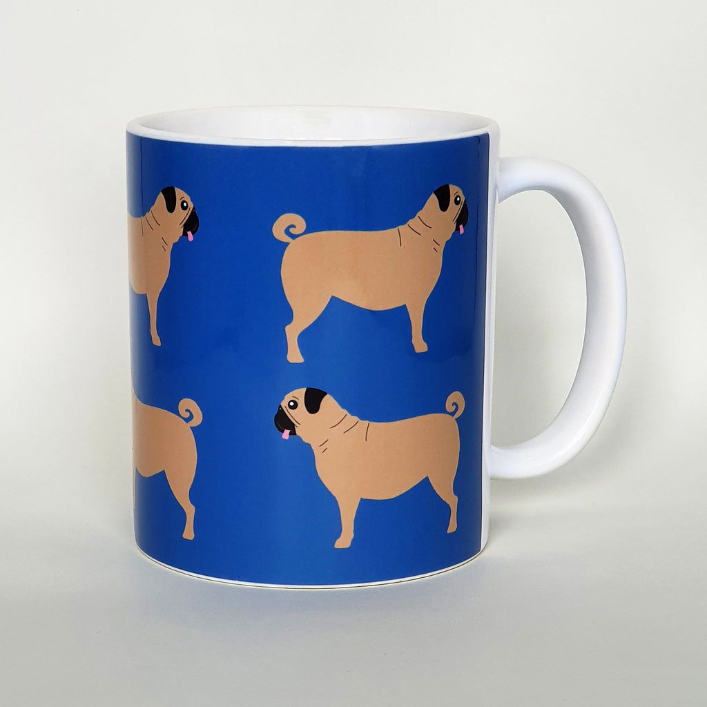 Pug earthenware mug