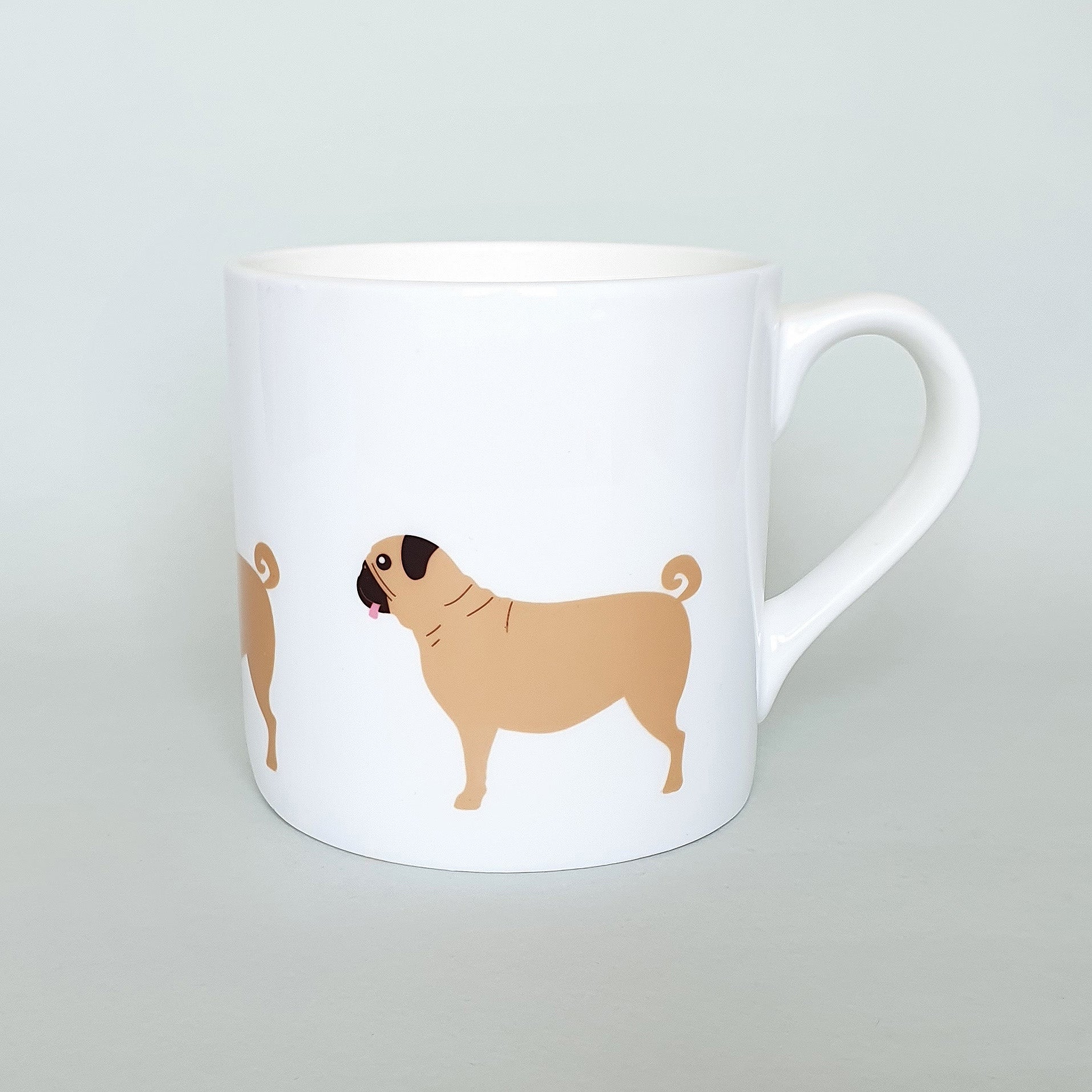 Pug large bone china mug
