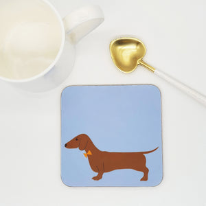 Red Dachshund coaster