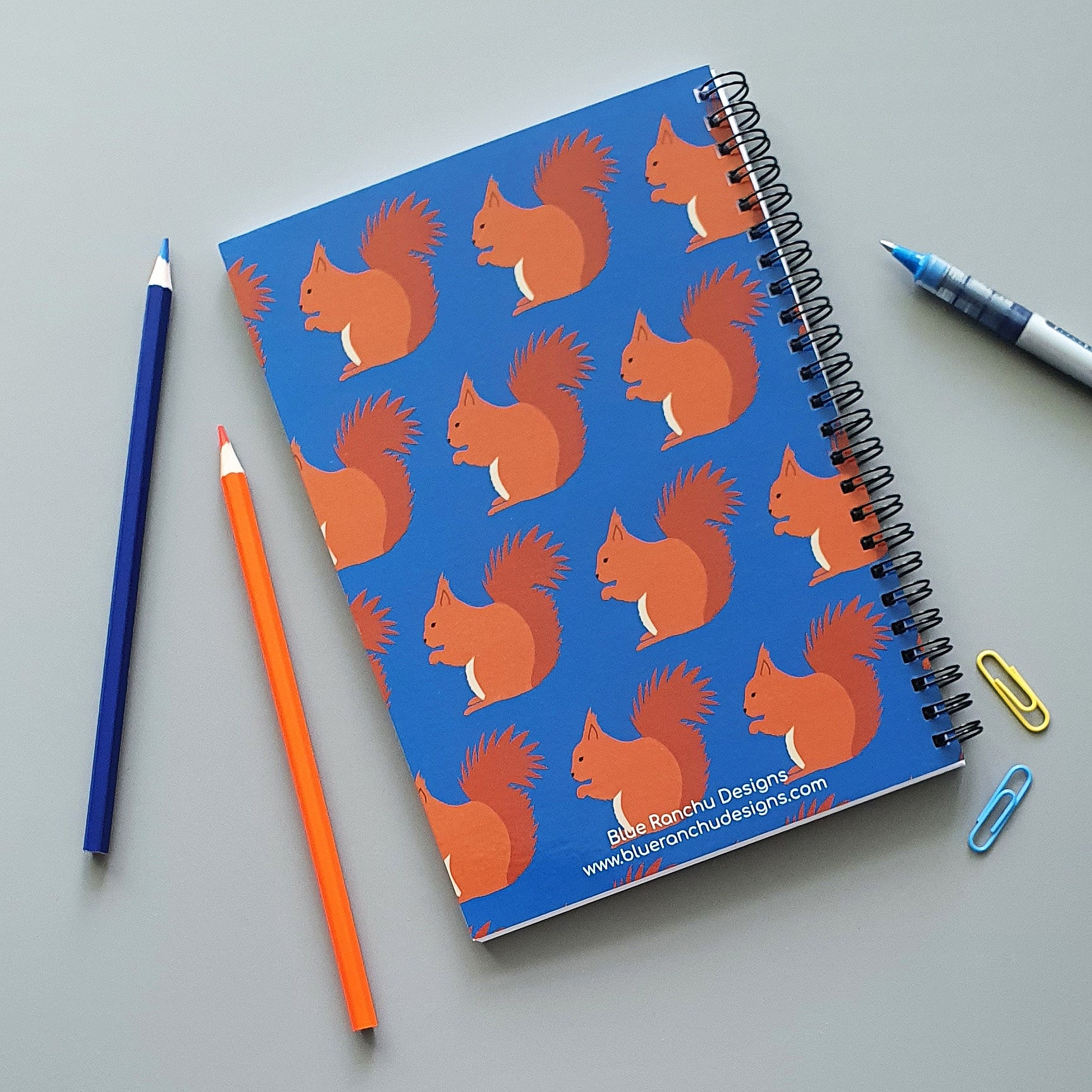 Red Squirrel A5 wirebound notebook