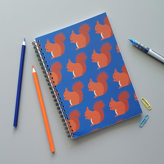 Red Squirrel A5 wirebound notebook