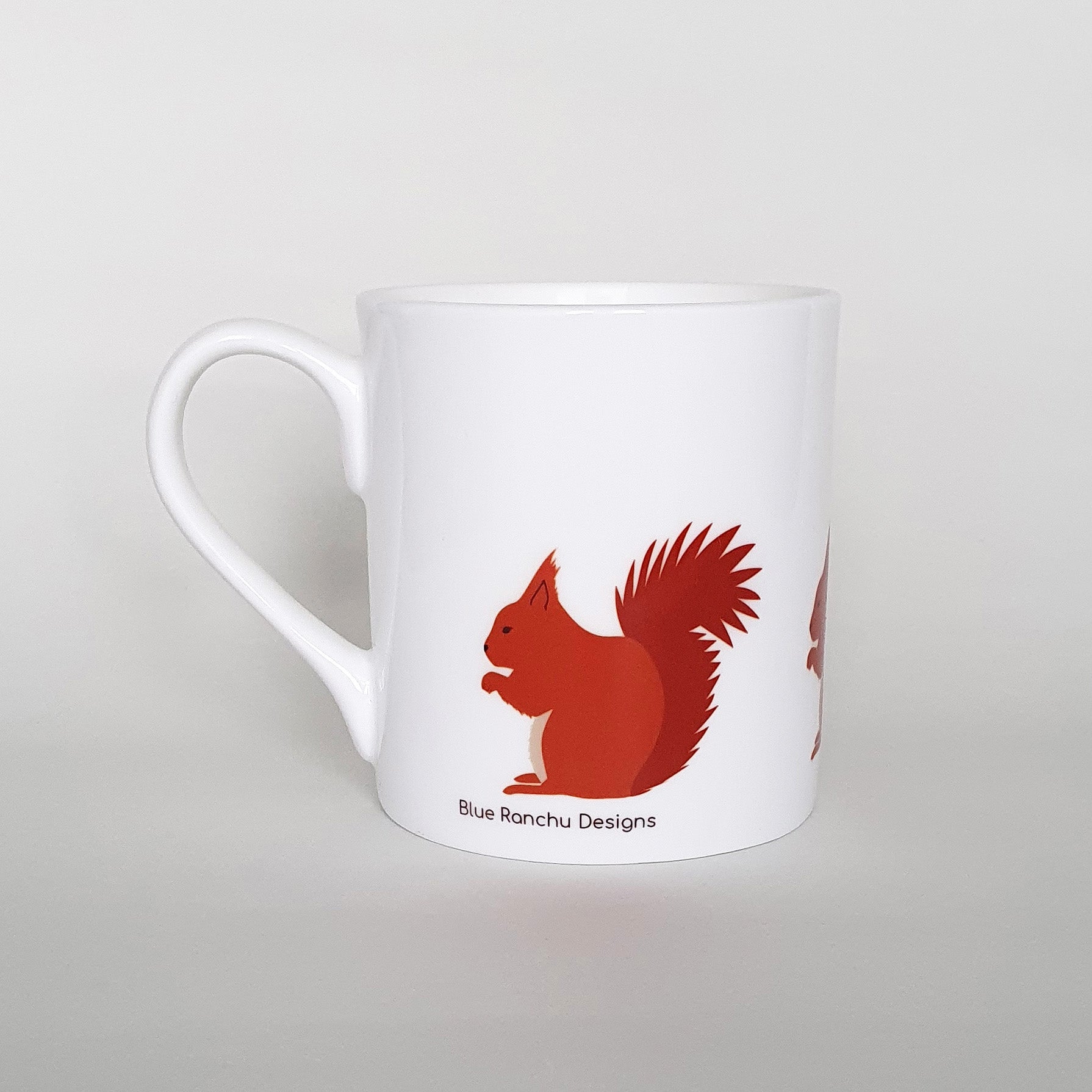 Red Squirrel bone china mug