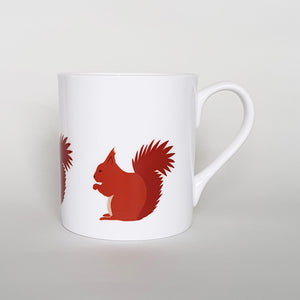 Red Squirrel bone china mug