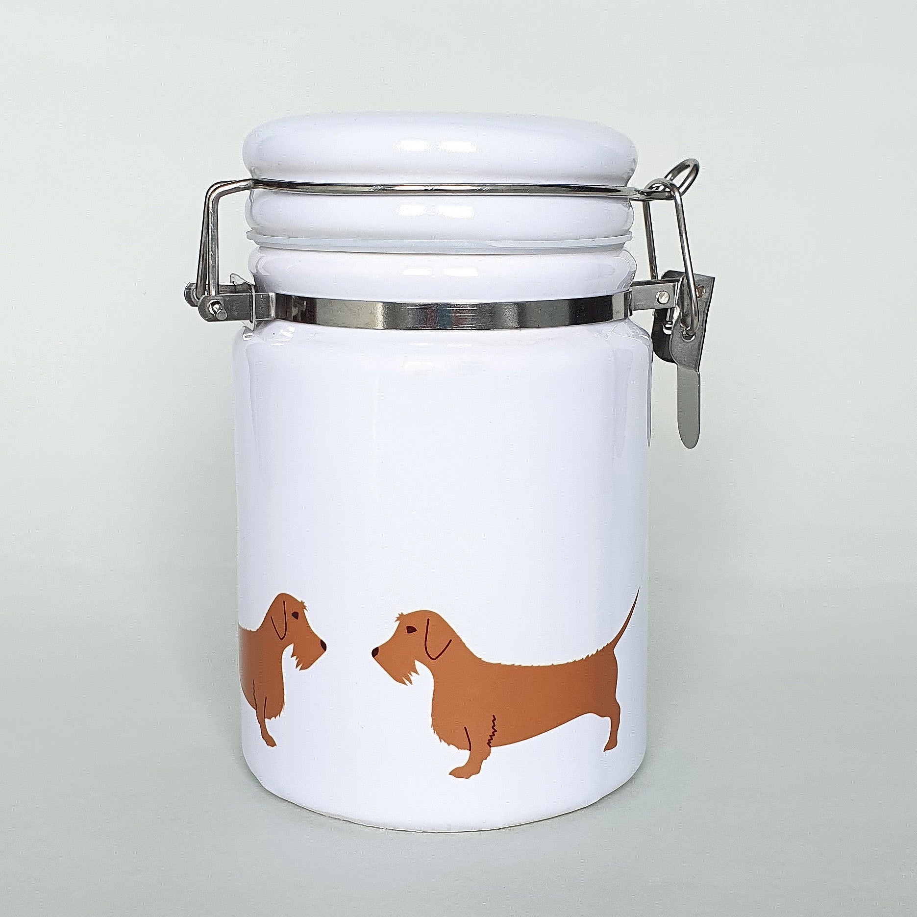 Red Wire Haired Dachshund Storage Jar