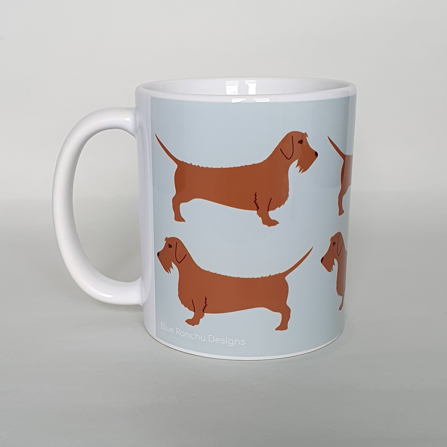 Red Wire Haired Dachshund earthenware mug