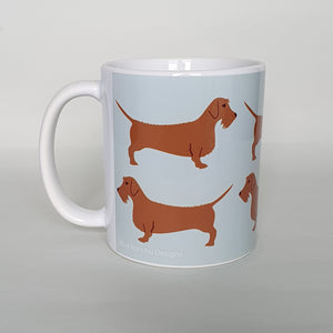 Red Wire Haired Dachshund earthenware mug