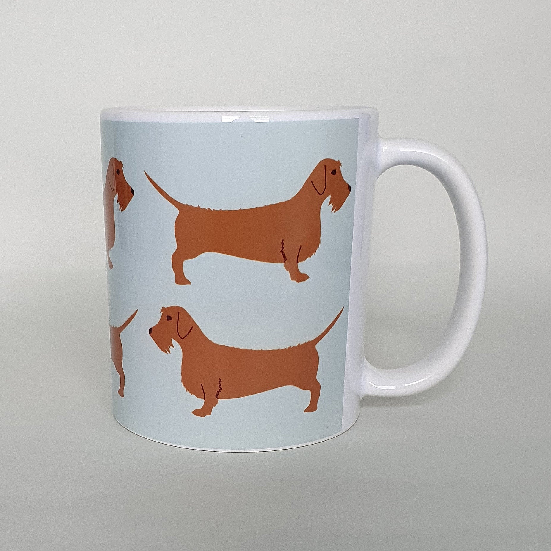 Red Wire Haired Dachshund earthenware mug