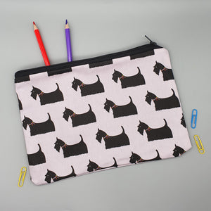 Scottish Terrier cotton accessories bag as pencil case