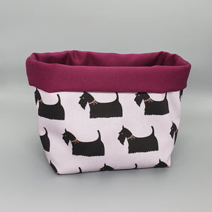 Scottish Terrier fabric storage basket