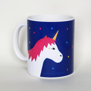 Unicorn earthenware mug