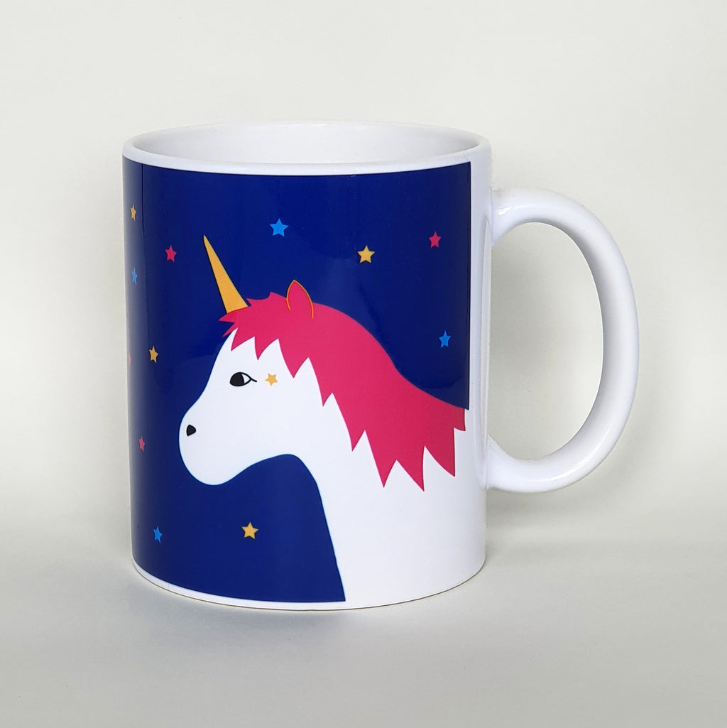 Unicorn earthenware mug