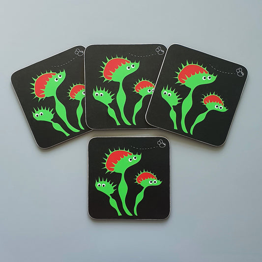 Venus Fly Trap set of 4 coasters