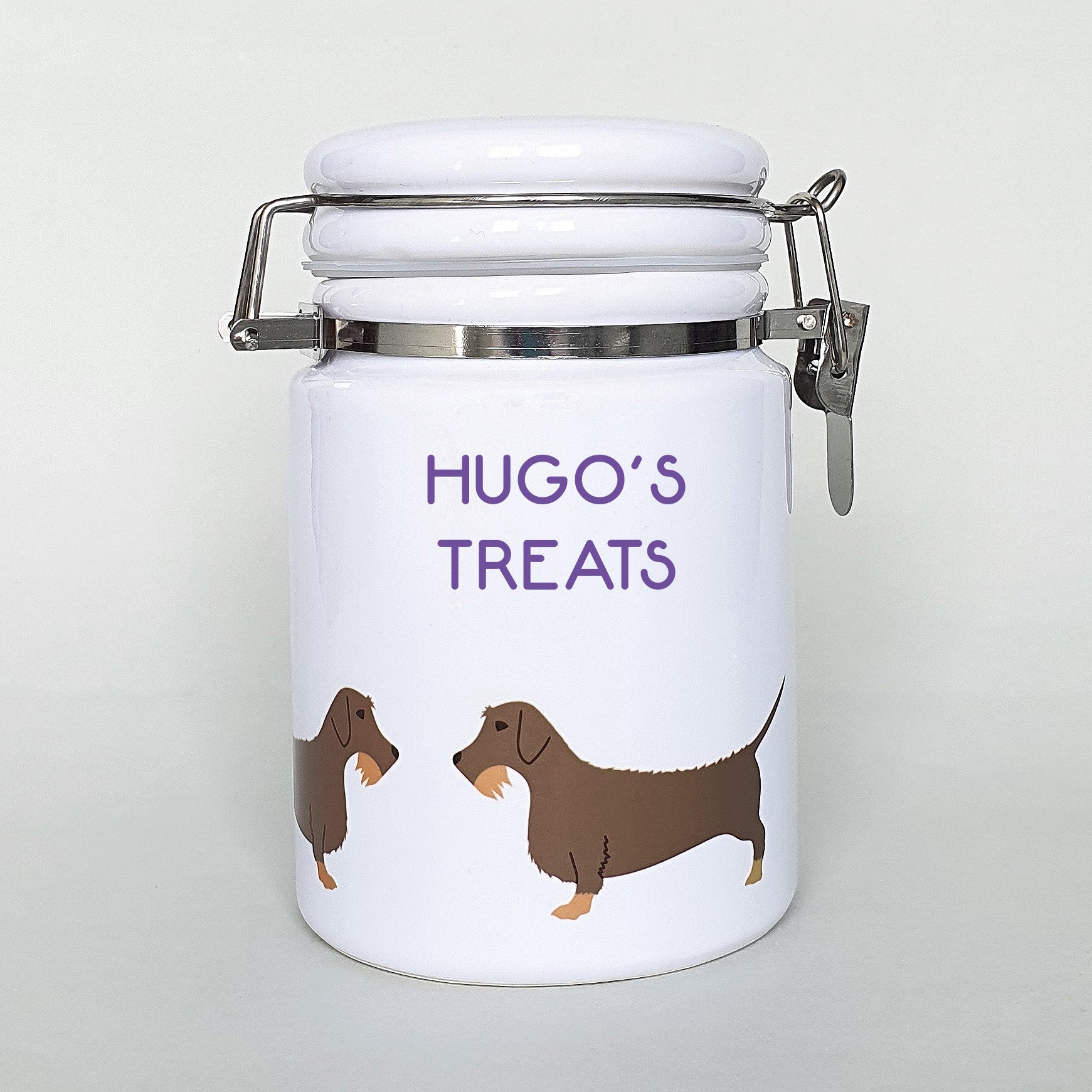 Wire Haired Dachshund Ceramic Storage Jar