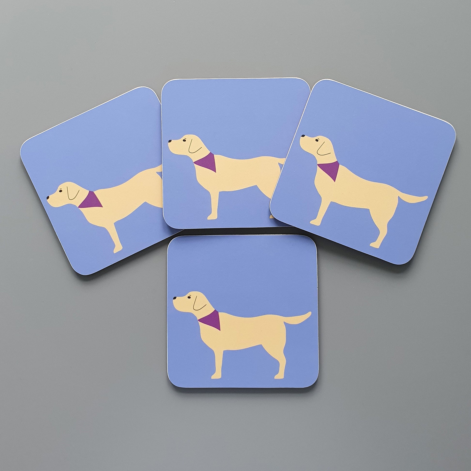 Set of 4 Yellow Labrador Coasters