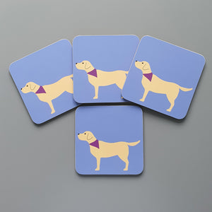 Set of 4 Yellow Labrador Coasters