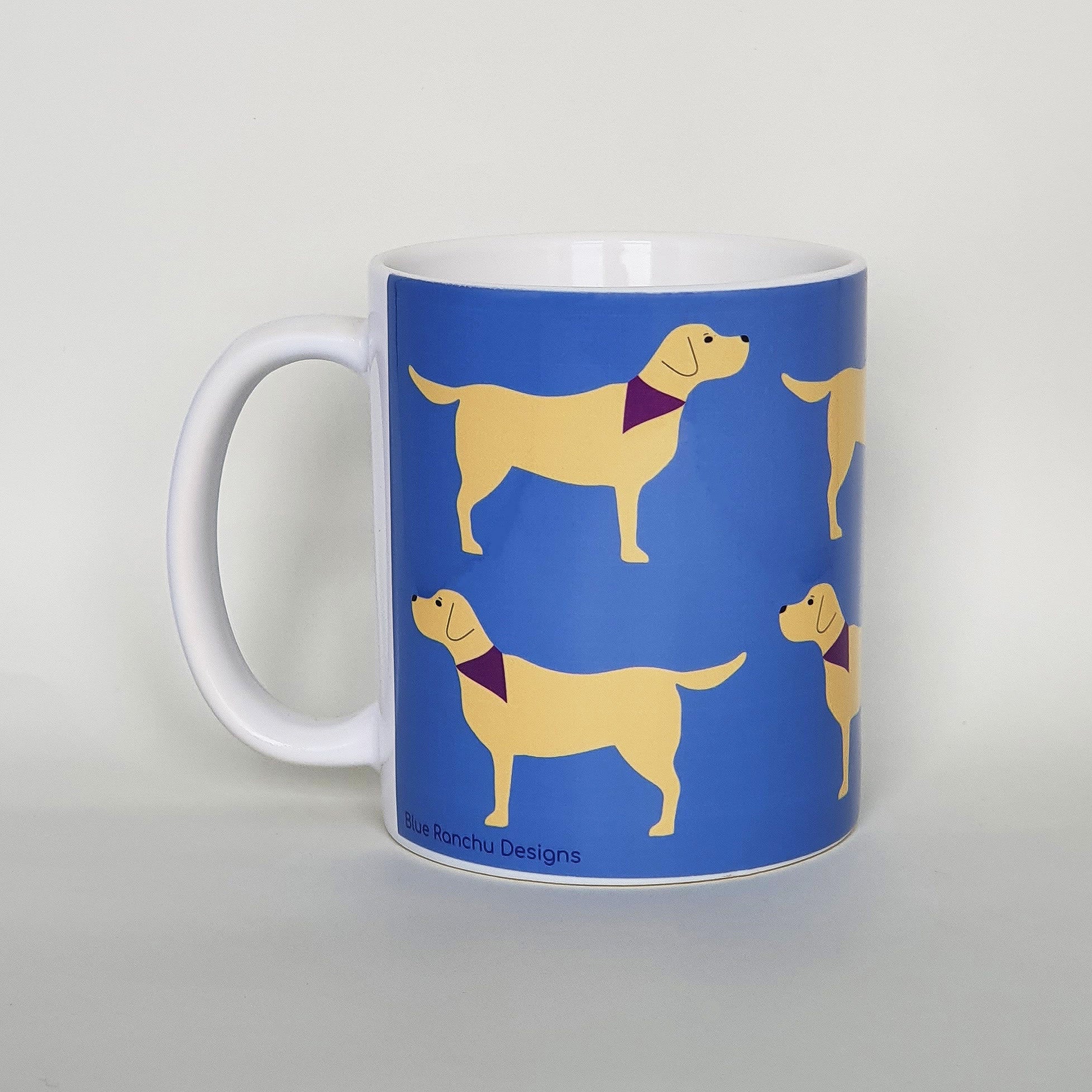 Yellow Labrador earthenware mug