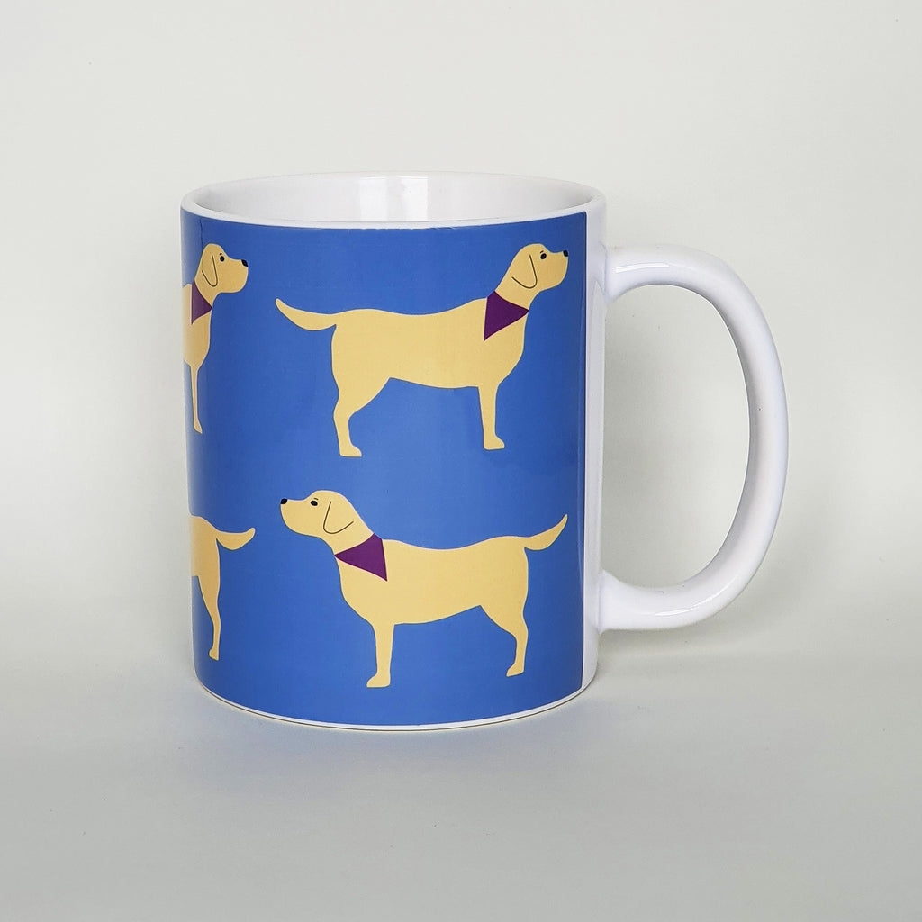 Yellow Labrador earthenware mug